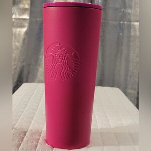 Starbucks‎ Barbie Hot Pink Matte Stainless Steel Tumbler Barbiecore Cute Flirty